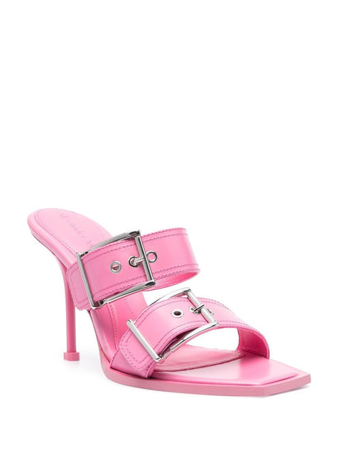 Alexander Mcqueen Alexander McQueen 100mm Buckle Leather Sandals