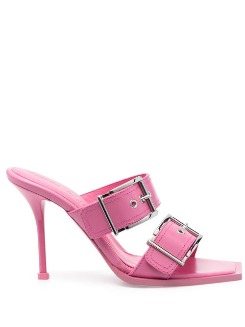 Alexander Mcqueen Alexander McQueen 100mm Buckle Leather Sandals