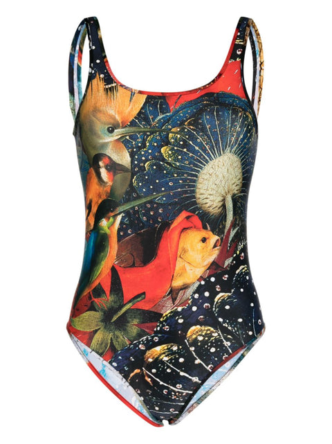 Alexander Mcqueen Alexander McQueen Hieronymus Bosch-print Jersey Bodysuit