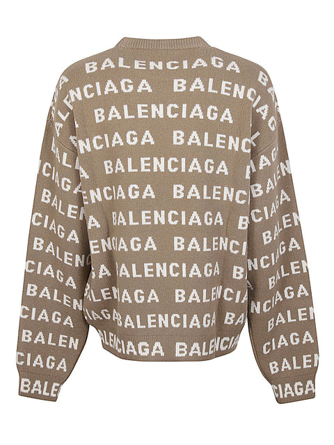 Balenciaga Balenciaga Intarsia Logo Sweater