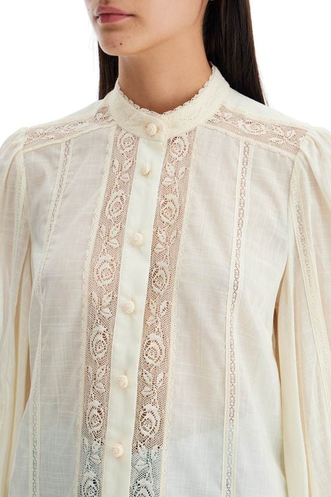 Zimmermann Zimmermann halliday lace-trimmed shirt