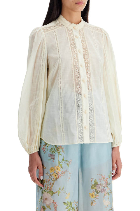 Zimmermann Zimmermann halliday lace-trimmed shirt