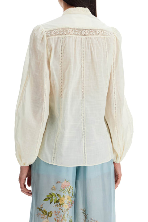 Zimmermann Zimmermann halliday lace-trimmed shirt