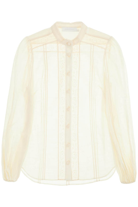 Zimmermann Zimmermann halliday lace-trimmed shirt