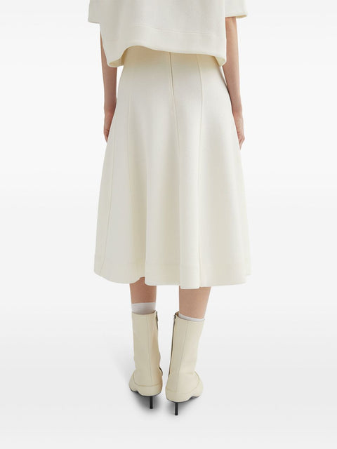 Jil Sander Jil Sander milk white mid length skirt