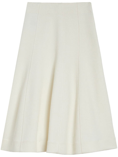 Jil Sander Jil Sander milk white mid length skirt