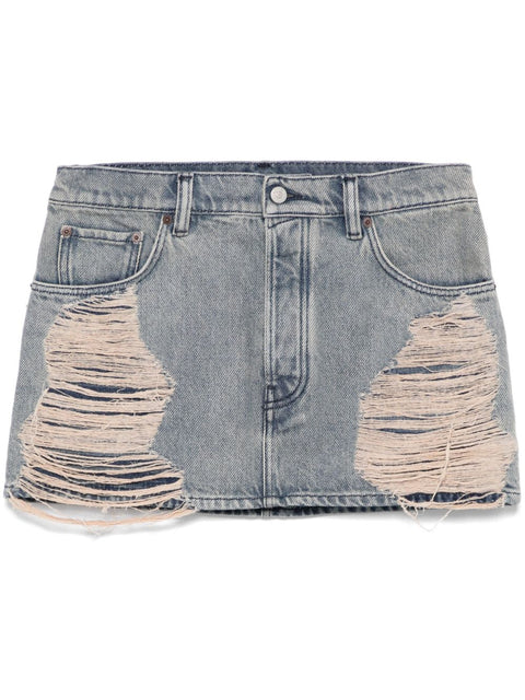 Acne Studios Acne Studios Macaria distressed denim miniskirt