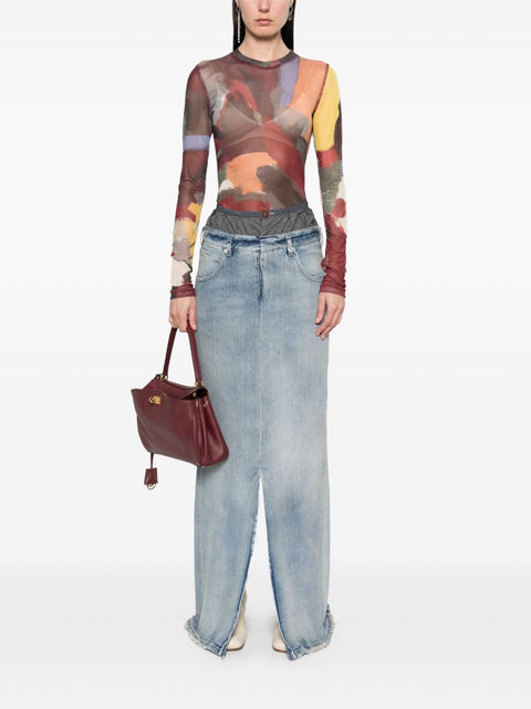 Maison Margiela Maison Margiela Maxi denim cotton skirt