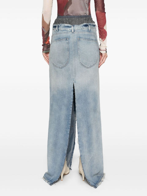 Maison Margiela Maison Margiela Maxi denim cotton skirt