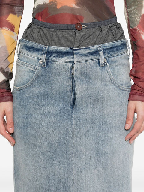 Maison Margiela Maison Margiela Maxi denim cotton skirt