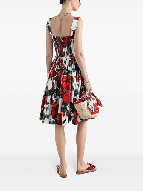 Dolce & Gabbana Dolce & Gabbana rose print bustier dress