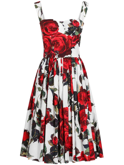 Dolce & Gabbana Dolce & Gabbana rose print bustier dress