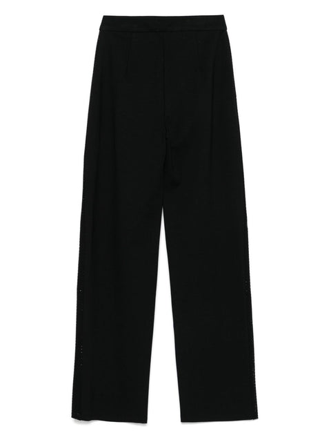 Emporio Armani Emporio Armani jersey trousers with bands and micro studs