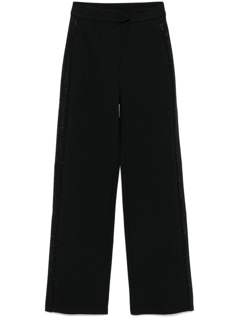 Emporio Armani Emporio Armani jersey trousers with bands and micro studs