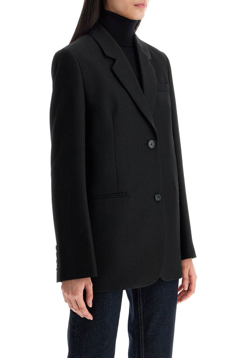 Toteme Toteme sustainable black oversized single-breasted jacket