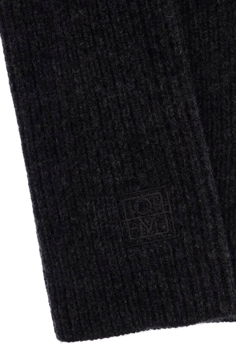 Toteme Toteme slim fit charcoal melange rws wool fingerless gloves