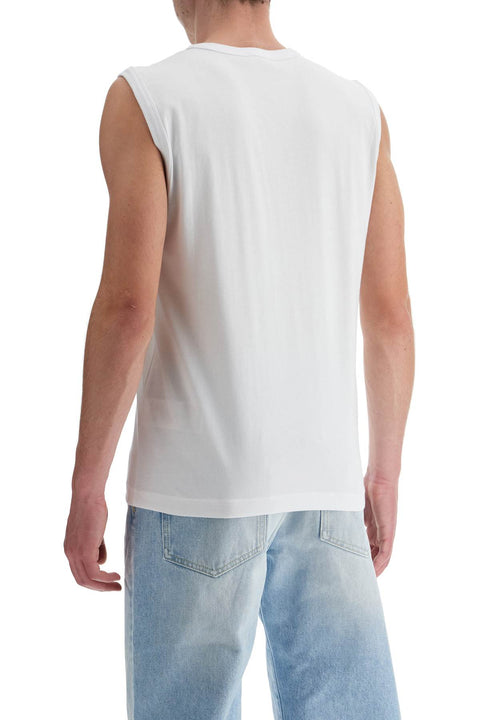 Diesel Diesel white cotton tank top with wide neckline