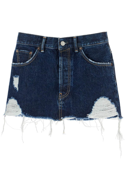 Acne Studios Acne Studios destroyed denim mini skirt