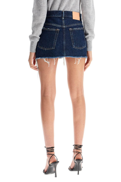 Acne Studios Acne Studios destroyed denim mini skirt