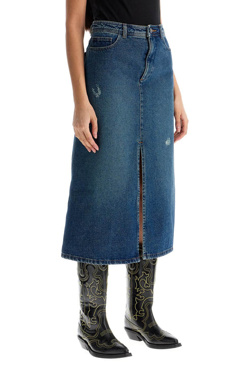 A.P.C. A.P.C. 'georgia denim midi skirt in