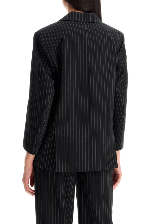 Ganni Ganni striped boxy blazer