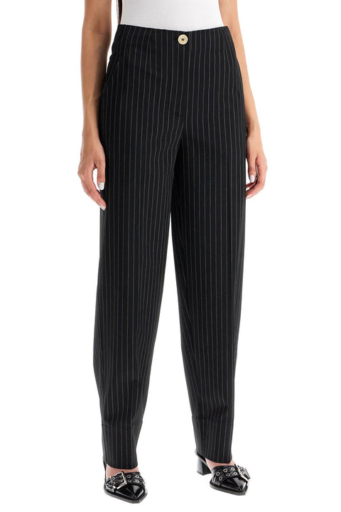 Ganni Ganni striped tapered trousers