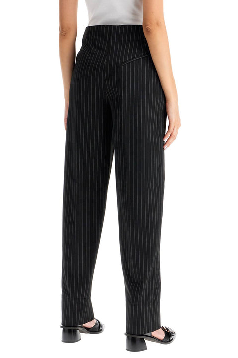 Ganni Ganni striped tapered trousers