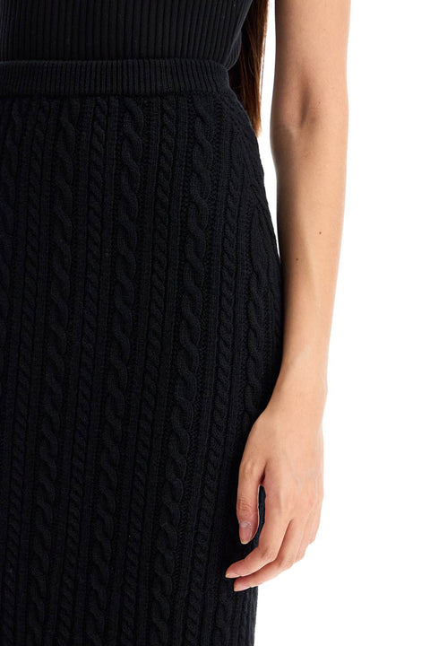 Alessandra Rich Alessandra Rich "knitted midi skirt with cable knit