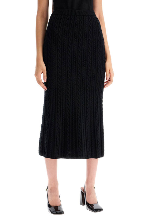 Alessandra Rich Alessandra Rich "knitted midi skirt with cable knit